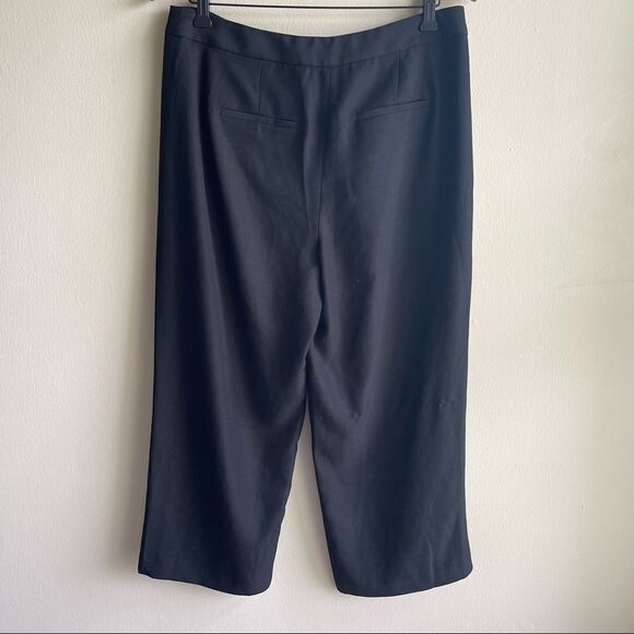 NWT DKNY Pleated Cropped Black Dress Pants - Picture 3 of 5